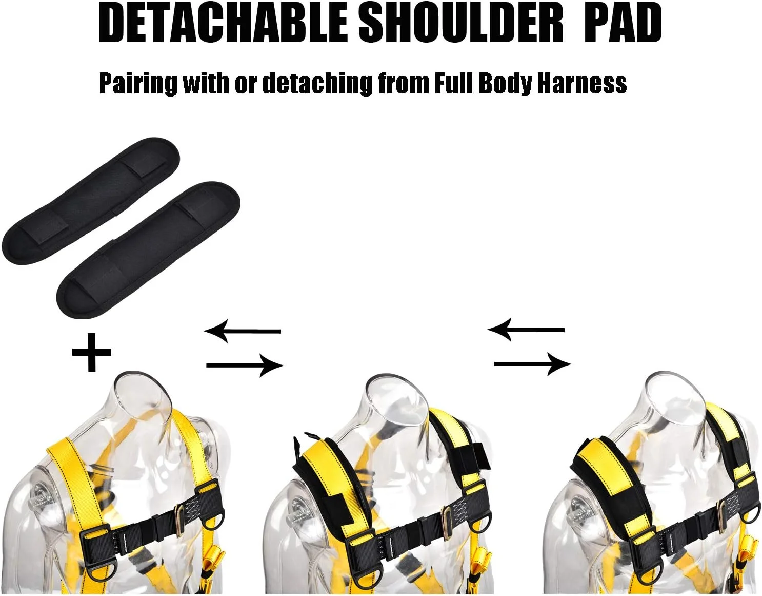 هارنس ایمنی صنعتی تمام بدن WELKFORDER با حلقه سه بعدی، دارای گواهینامه ANSI/ASSE Z359.11-2014، تجهیزات حفاظت شخصی کامل بدن با تنظیم 5 نقطه ای، جهانی 140 کیلوگرم هارنس ایمنی صنعتی تمام بدن WELKFORDER با حلقه سه بعدی، دارای گواهینامه ANSI/ASSE Z359.11-2014، تجهیزات حفاظت شخصی کامل بدن با تنظیم 5 نقطه ای، جهانی 140 کیلوگرم