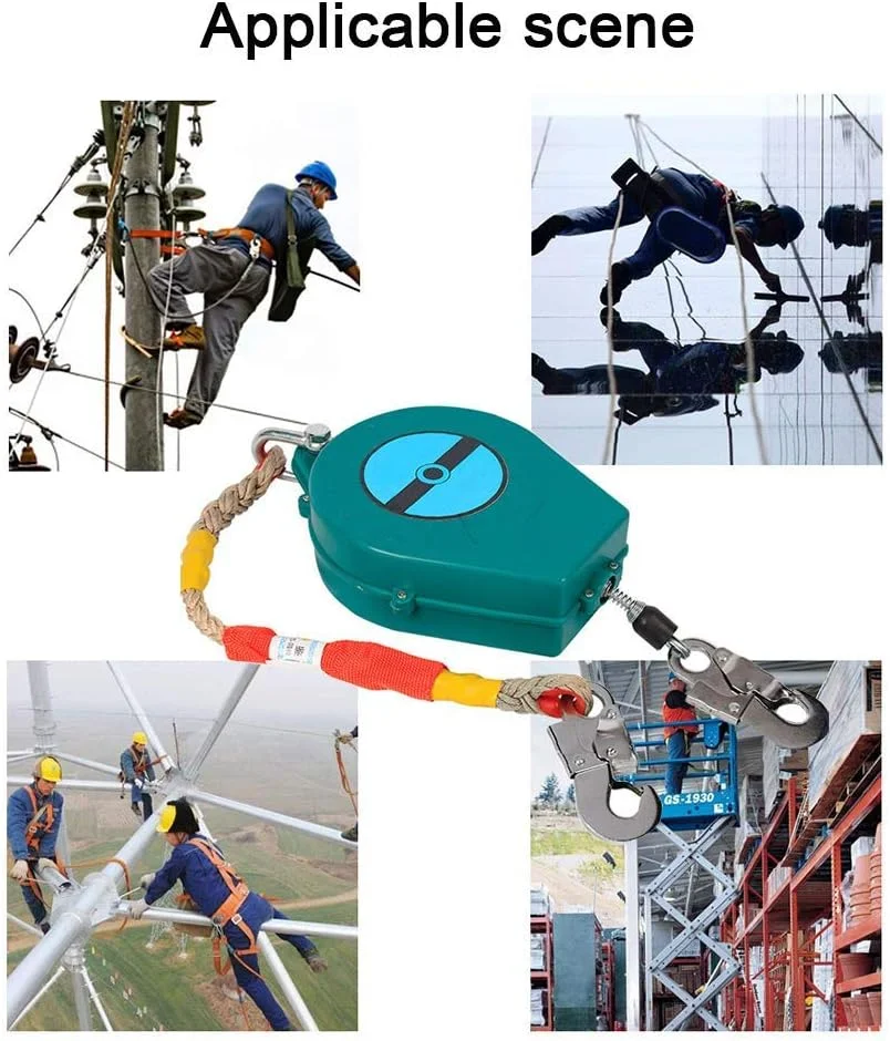 طناب نجات جمع شونده SJHDKLW، مهار ایمنی سقوط با طناب برای ساخت و ساز کارگران، صخره نوردی، نجات آتش نشانی، تجهیزات حفاظت فردی با قلاب میلگرد طناب نجات جمع شونده SJHDKLW، مهار ایمنی سقوط با طناب برای ساخت و ساز کارگران، صخره نوردی، نجات آتش نشانی، تجهیزات حفاظت فردی با قلاب میلگرد