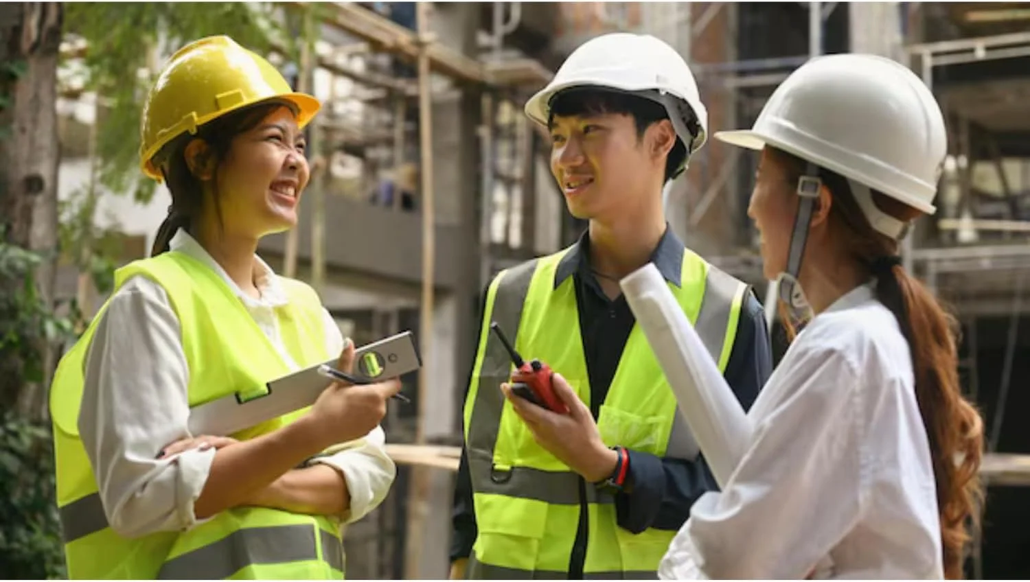 کلاه ایمنی قابل تنظیم 4 نقطه ای - کلاه سخت پلی اتیلن بادوام برای ساخت و ساز، کارهای صنعتی و ساختاری - KYLAQ