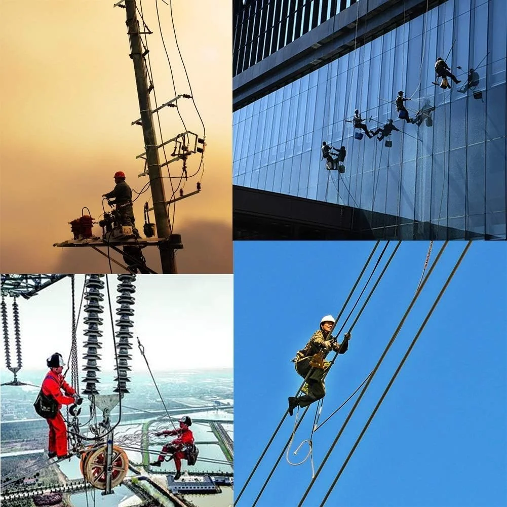 هارنس ایمنی سقوط، هارنس محافظت در برابر سقوط نیم تنه با 6 نقطه تنظیم، لوازم جانبی فولاد آلیاژی، پلی استر با مقاومت بالا، راحت و بادوام برای صخره نوردی و کار در ارتفاع (مشکی a)