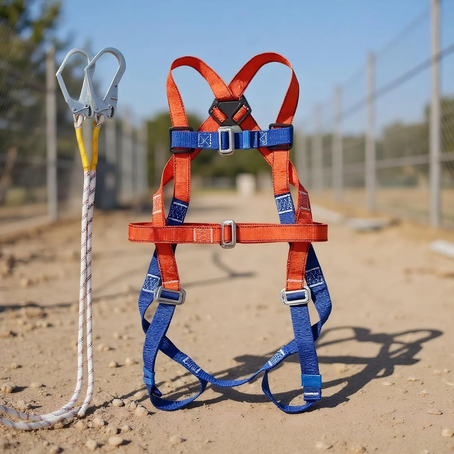 Safety Harness,5 Point Full Body Fall Safety Harnesses - Adjustable Shoulder Straps Flexible Rope Gear Equipment for Climbing Hunting Roof Arborist Safety Harness,5 Point Full Body Fall Safety Harnesses - Adjustable Shoulder Straps Flexible Rope Gear Equipment for Climbing Hunting Roof Arborist