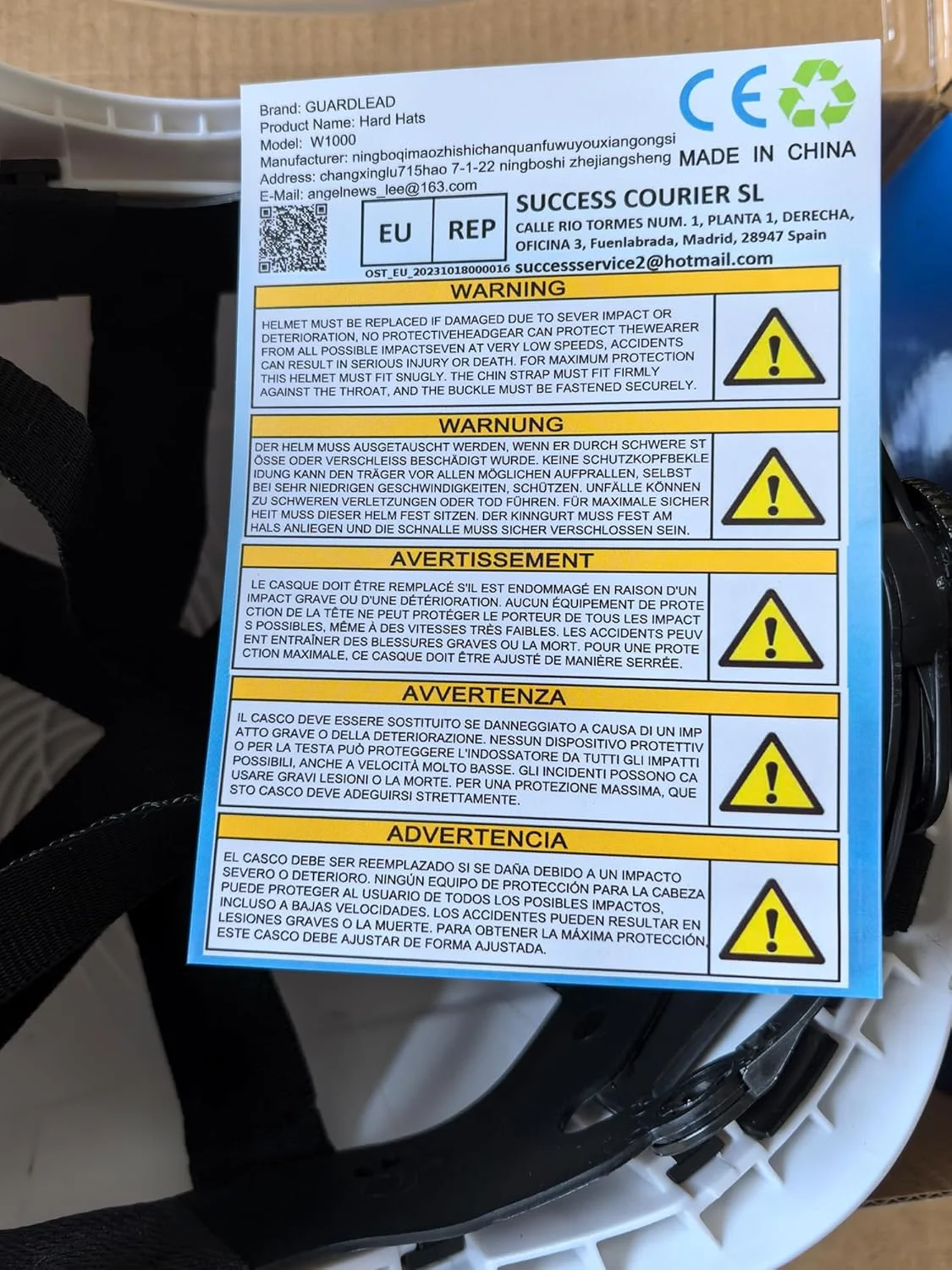 کلاه ایمنی سفید GUARDLEAD ABS مناسب کار در ارتفاع، دارای دریچه هوا و هدبند قابل تنظیم، کلاه ایمنی سبک وزن برای ایمنی و محافظت