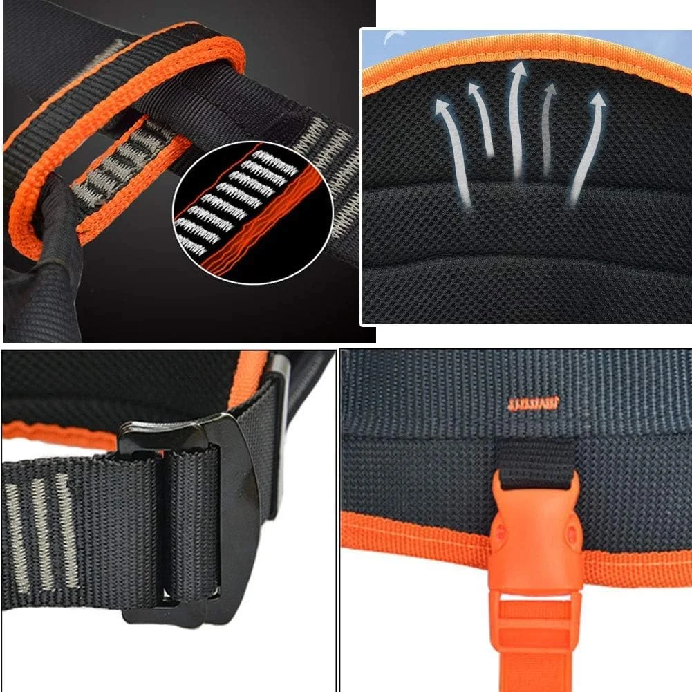 هارنس ایمنی TISTIK، تجهیزات کوهنوردی و محافظت در برابر سقوط، کمربند ایمنی نیم تنه، جنس پلی استر با مقاومت بالا، راحت و بادوام برای کار در ارتفاع