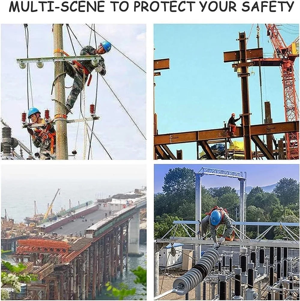 طناب نجات خود جمع شونده سقوط آزاد، طناب محافظ جمع شونده، بار 150 کیلوگرم، قلاب فولادی آلیاژی و طناب سیم فولادی، طناب ایمنی، برای کار در ارتفاع، تجهیزات ایمنی صنعتی