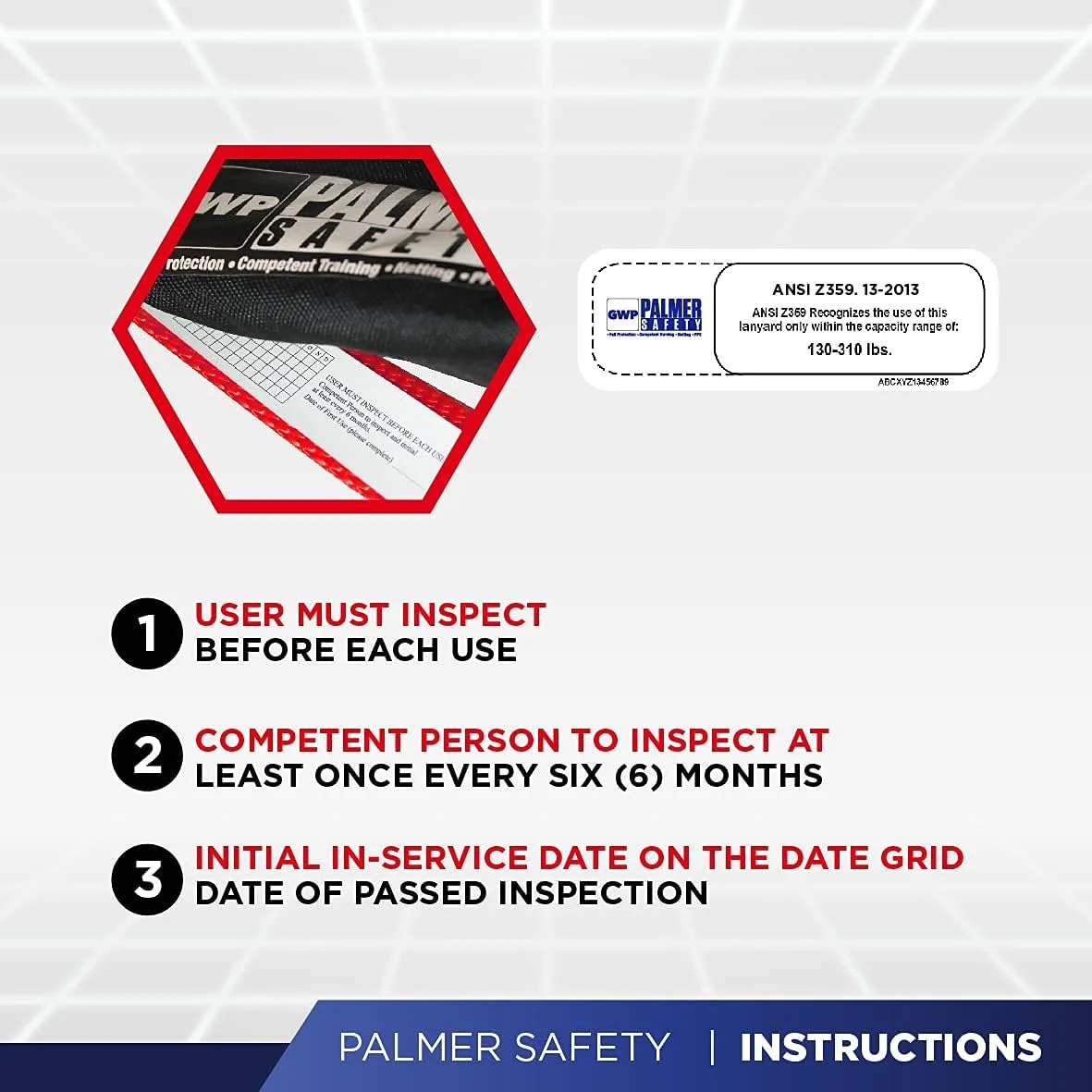 طناب نجات 6 فوتی تک/دو شاخه پالمر سیفتی با جذب کننده شوک داخلی | طناب محدود کننده منطبق با OSHA/ANSI طناب نجات 6 فوتی تک/دو شاخه پالمر سیفتی با جذب کننده شوک داخلی | طناب محدود کننده منطبق با OSHA/ANSI