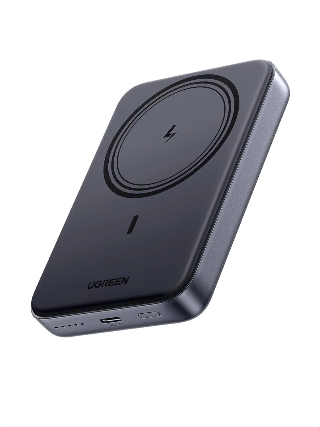 پاور بانک مگ سیف UGREEN با ظرفیت 10000mAh، شارژر بی سیم قابل حمل با شارژ سریع، شارژ سیمی PD 20W تلفن همراه، بسته باتری شارژر مگ سیف آیفون برای سری iPhone 12-17، خاکستری فضایی سامسونگ