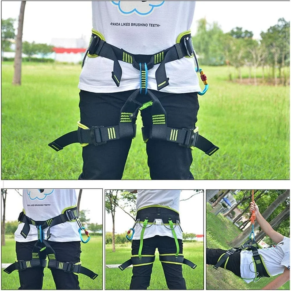 هارنس ایمنی DJGvgtf، تجهیزات کوهنوردی محافظت در برابر سقوط کمربند ایمنی نیم تنه دارای گواهینامه CE پلی استر با مقاومت بالا راحت و بادوام مناسب کار در ارتفاع