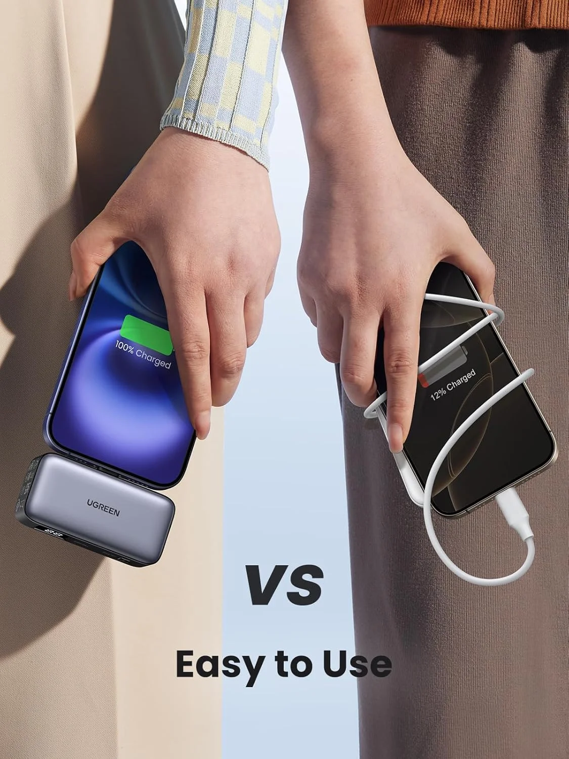 پاوربانک کوچک UGREEN برای آیفون با پایه تاشو، کانکتور USB-C داخلی، ظرفیت 5000 میلی آمپر ساعت، بسته باتری 20 واتی، شارژر قابل حمل 2 پورت برای سری آیفون 17/16، آیپد، سامسونگ گلکسی S25/S24، پیکسل 9 پاوربانک کوچک UGREEN برای آیفون با پایه تاشو، کانکتور USB-C داخلی، ظرفیت 5000 میلی آمپر ساعت، بسته باتری 20 واتی، شارژر قابل حمل 2 پورت برای سری آیفون 17/16، آیپد، سامسونگ گلکسی S25/S24، پیکسل 9