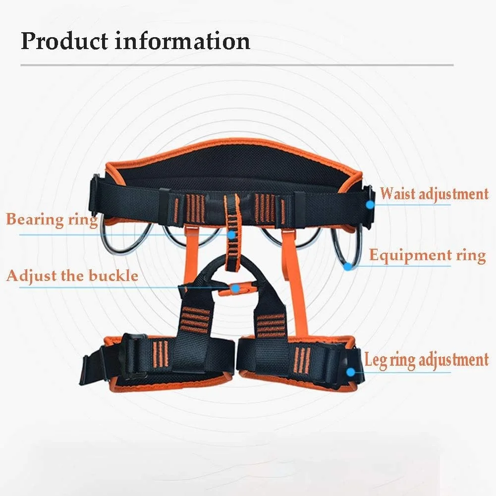 هارنس ایمنی DJGvgtf، تجهیزات کوهنوردی محافظت در برابر سقوط کمربند ایمنی نیم تنه دارای گواهینامه CE پلی استر با مقاومت بالا راحت و بادوام مناسب کار در ارتفاع