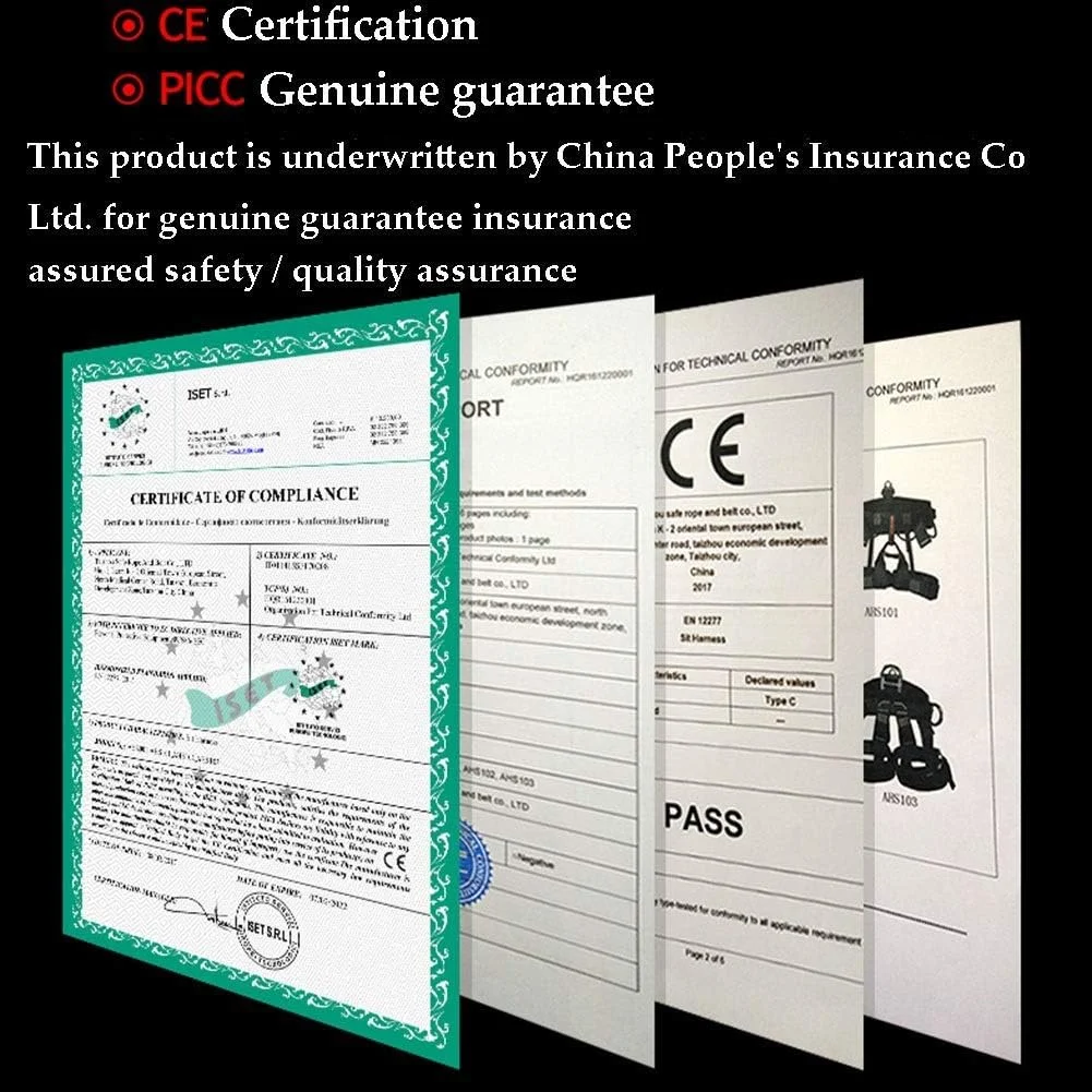 هارنس ایمنی DJGvgtf، تجهیزات کوهنوردی محافظت در برابر سقوط کمربند ایمنی نیم تنه دارای گواهینامه CE پلی استر با مقاومت بالا راحت و بادوام مناسب کار در ارتفاع