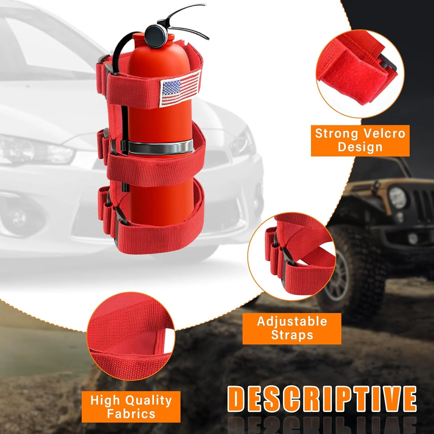 نگهدارنده کپسول آتش نشانی Ziciner 2.5-3 پوندی قابل تنظیم برای میله غلتکی، بند کپسول آتش نشانی طرح پرچم آمریکا Bartact، لوازم جانبی خودرو جهانی برای اتومبیل، SUV، کامیون و غیره (قرمز) نگهدارنده کپسول آتش نشانی Ziciner 2.5-3 پوندی قابل تنظیم برای میله غلتکی، بند کپسول آتش نشانی طرح پرچم آمریکا Bartact، لوازم جانبی خودرو جهانی برای اتومبیل، SUV، کامیون و غیره (قرمز)