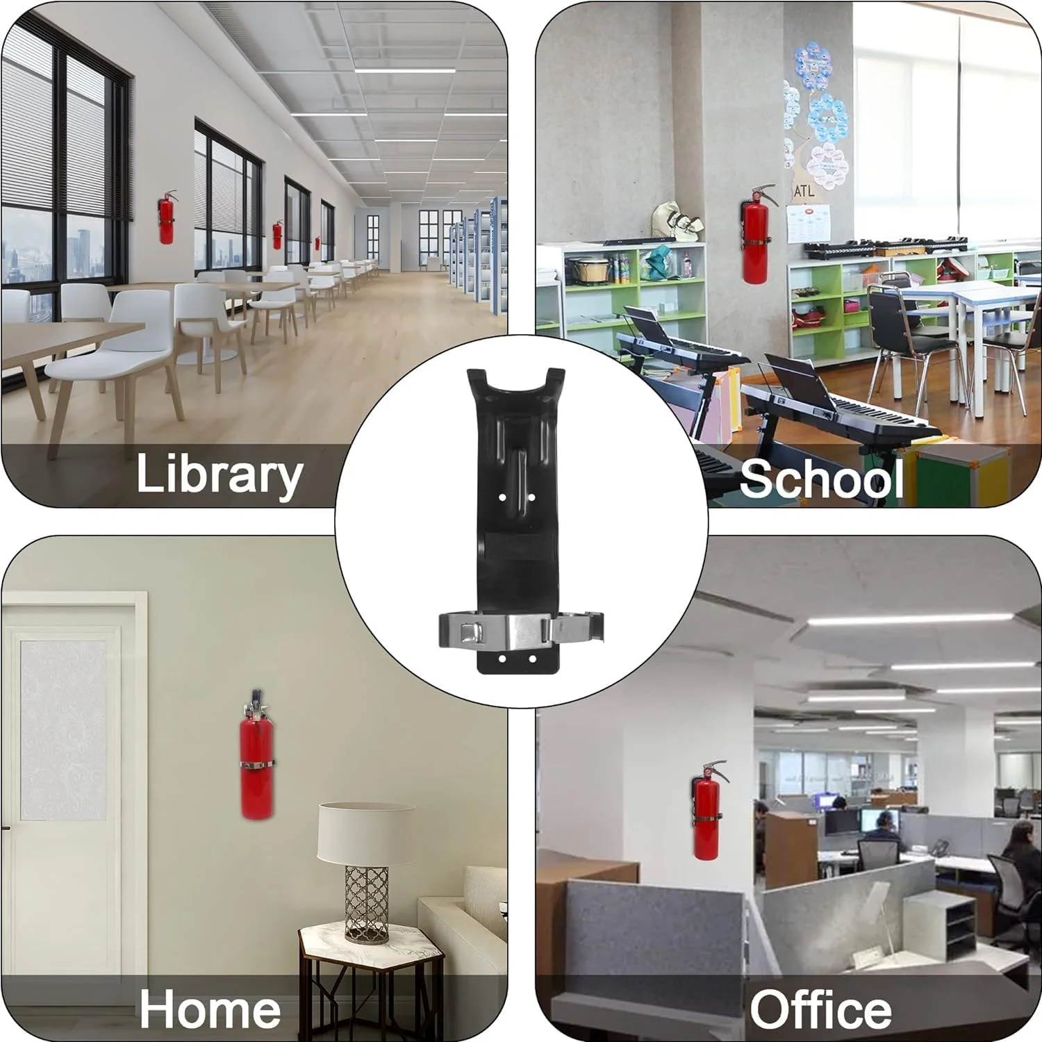 براکت نصب کپسول آتش نشانی Zimchado برای خانه، محل کار، کامیون، RV کپسول های آتش نشانی کوچک مینی - نگهدارنده کپسول آتش نشانی سنگین با تمام لوازم مورد نیاز (5LB)