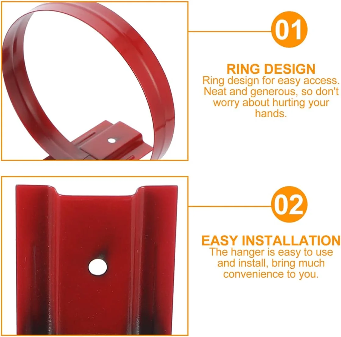 ZHUGI 2 عدد پایه نگهدارنده آتش نشانی قابل تنظیم دیواری، آویز نگهدارنده کپسول آتش نشانی جهانی