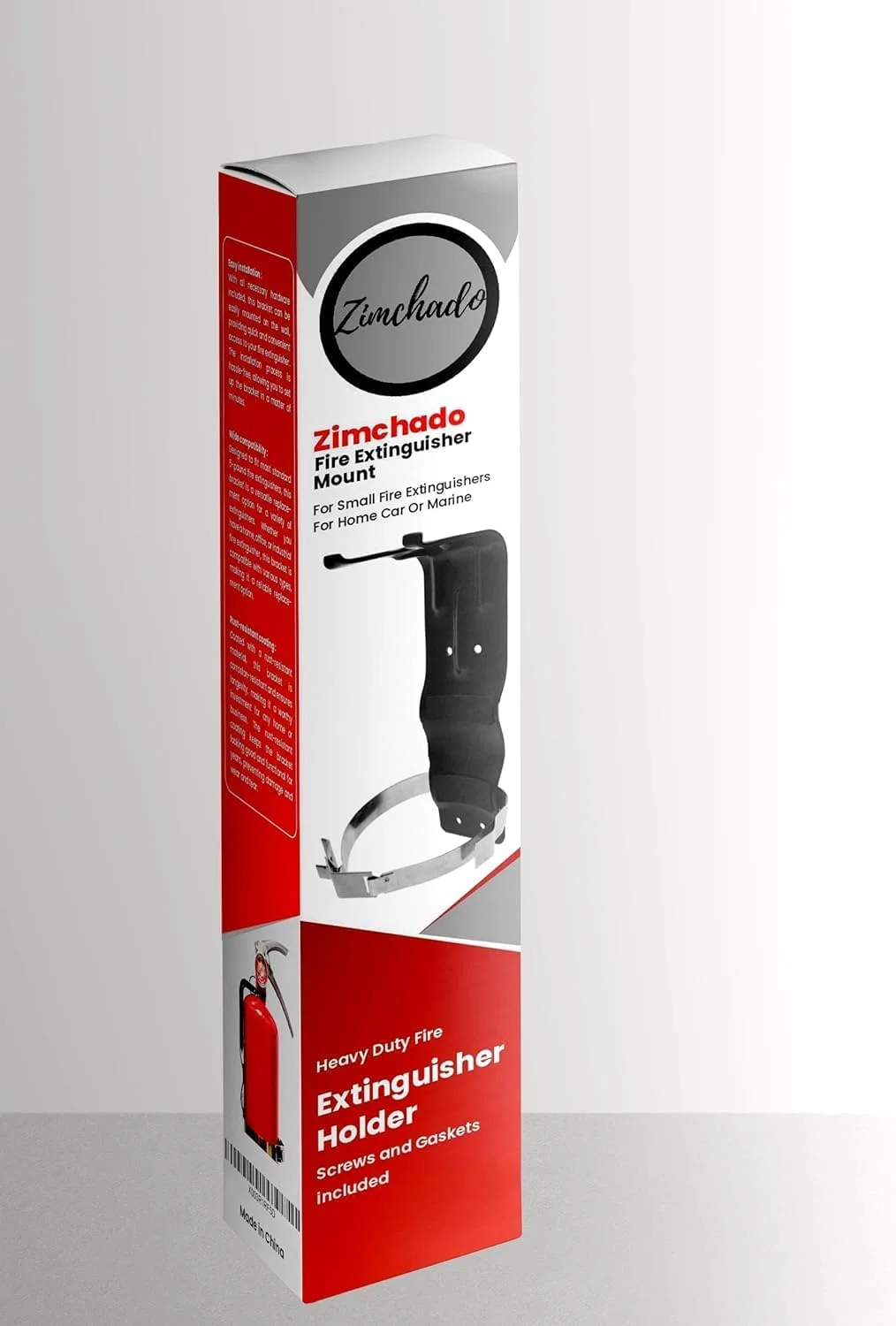 براکت نصب کپسول آتش نشانی Zimchado برای خانه، محل کار، کامیون، RV کپسول های آتش نشانی کوچک مینی - نگهدارنده کپسول آتش نشانی سنگین با تمام لوازم مورد نیاز (5LB)