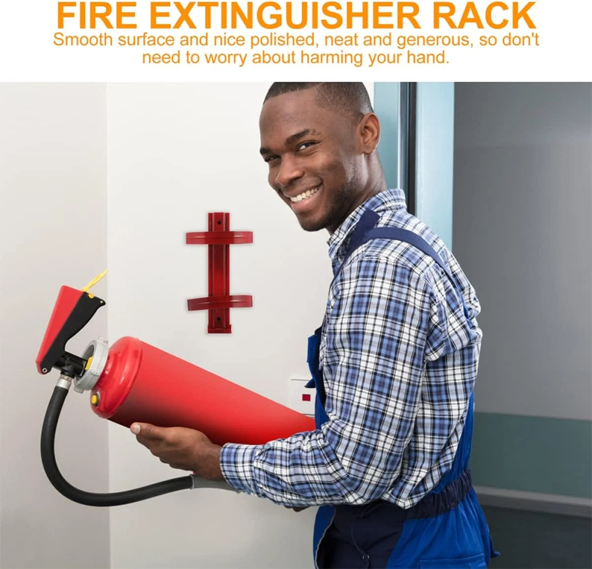 ZHUGI 2 عدد پایه نگهدارنده آتش نشانی قابل تنظیم دیواری، آویز نگهدارنده کپسول آتش نشانی جهانی