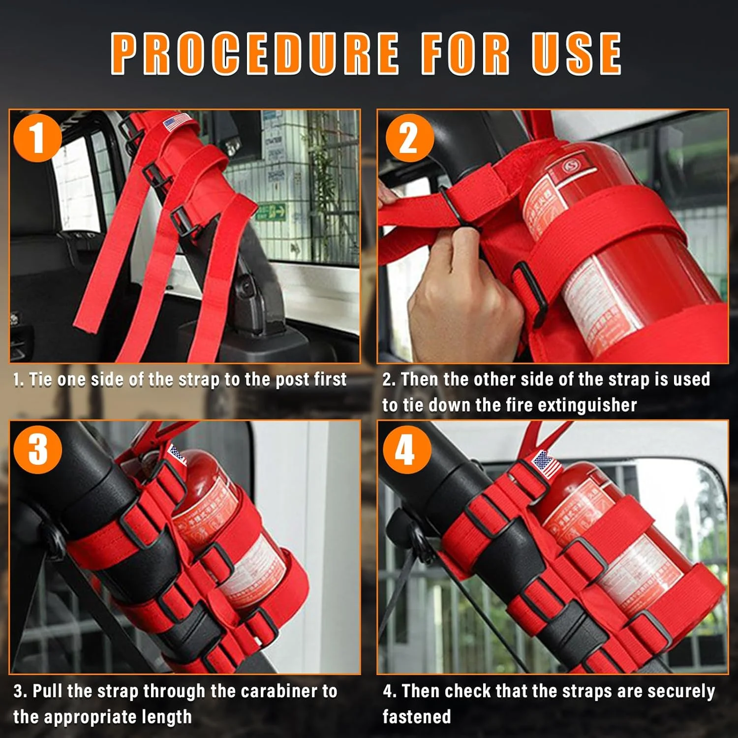 نگهدارنده کپسول آتش نشانی Ziciner 2.5-3 پوندی قابل تنظیم برای میله غلتکی، بند کپسول آتش نشانی طرح پرچم آمریکا Bartact، لوازم جانبی خودرو جهانی برای اتومبیل، SUV، کامیون و غیره (قرمز) نگهدارنده کپسول آتش نشانی Ziciner 2.5-3 پوندی قابل تنظیم برای میله غلتکی، بند کپسول آتش نشانی طرح پرچم آمریکا Bartact، لوازم جانبی خودرو جهانی برای اتومبیل، SUV، کامیون و غیره (قرمز)