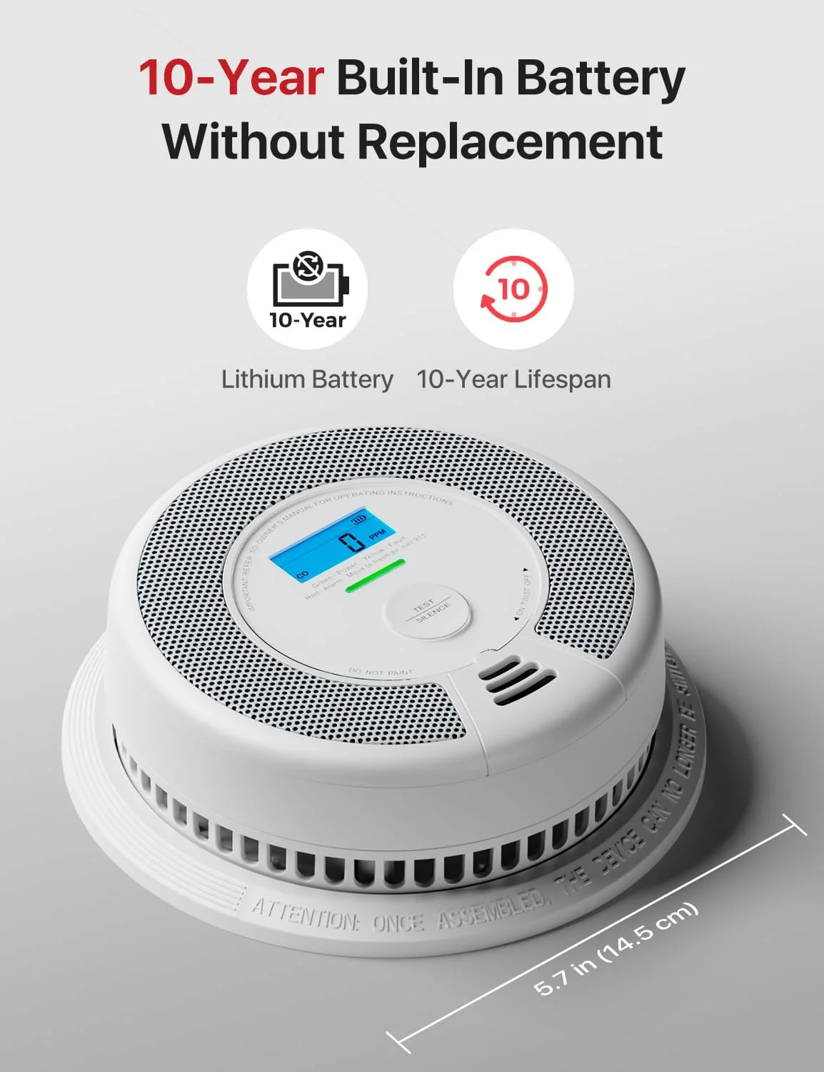 آشکارساز دود و مونوکسید کربن بی سیم X-Sense با نمایشگر LCD و باتری 10 ساله، برد انتقال بیش از 820 فوت، بسته 3 عددی آشکارساز دود و مونوکسید کربن بی سیم X-Sense با نمایشگر LCD و باتری 10 ساله، برد انتقال بیش از 820 فوت، بسته 3 عددی