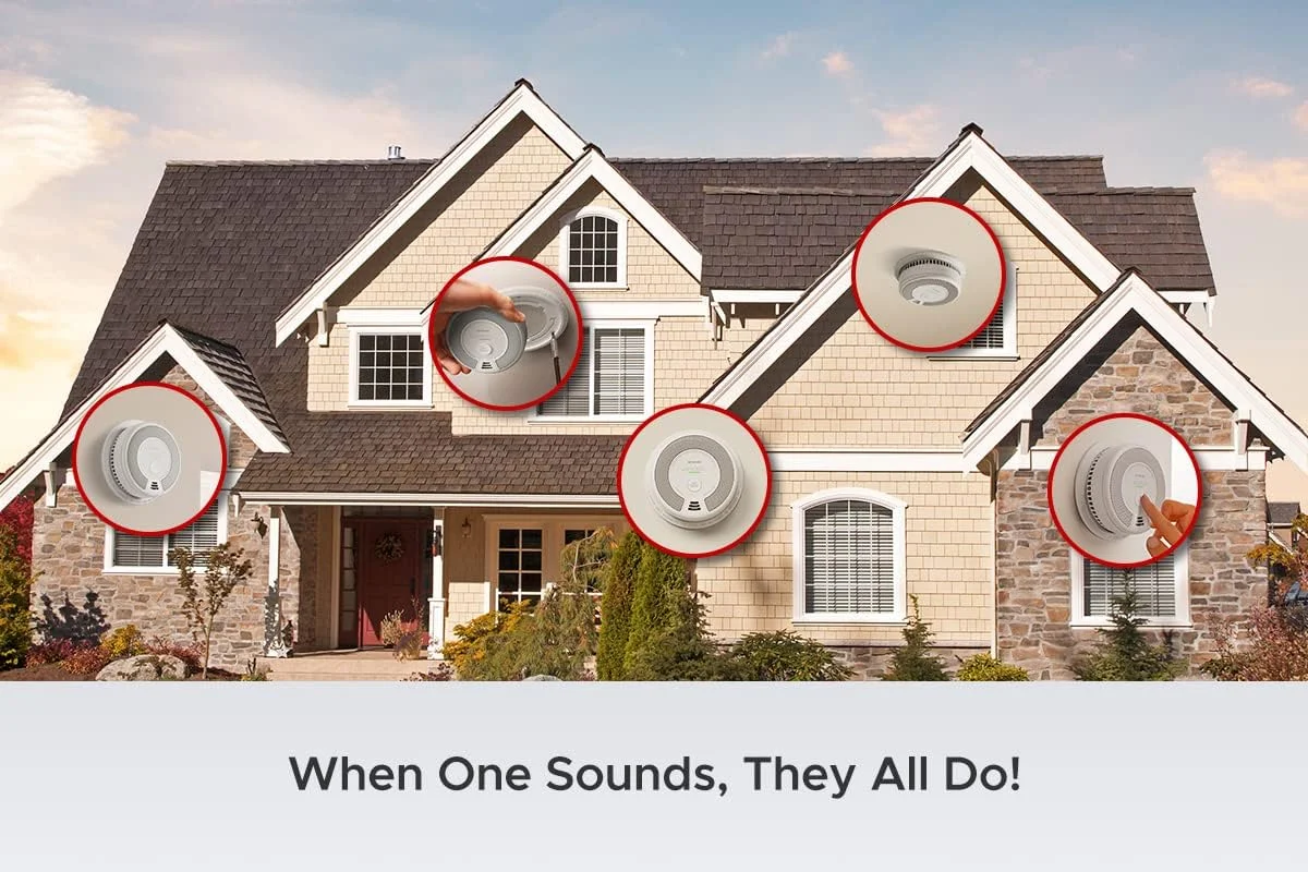 آشکارساز دود و مونوکسید کربن بی‌سیم X-Sense، آلارم آتش و CO با باتری 10 ساله، مدل SC06-W، بسته‌ی 1 عددی