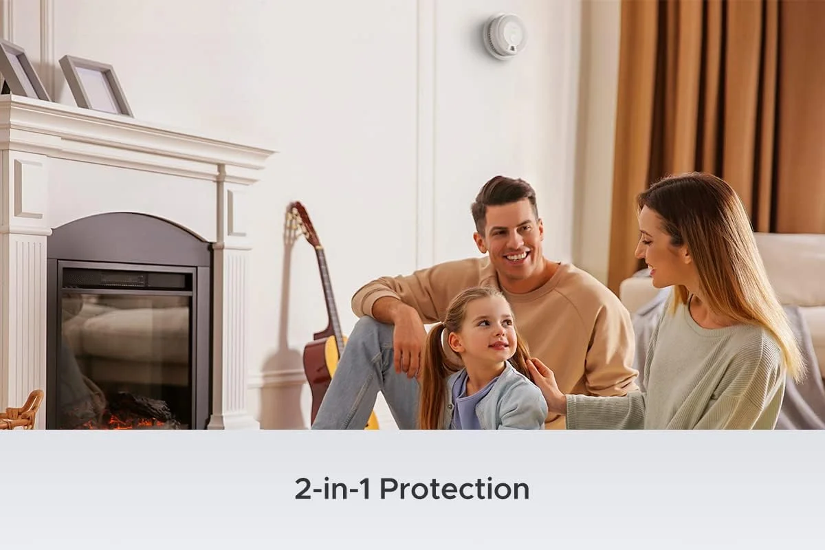 آشکارساز دود و مونوکسید کربن بی‌سیم X-Sense، آلارم آتش و CO با باتری 10 ساله، مدل SC06-W، بسته‌ی 1 عددی