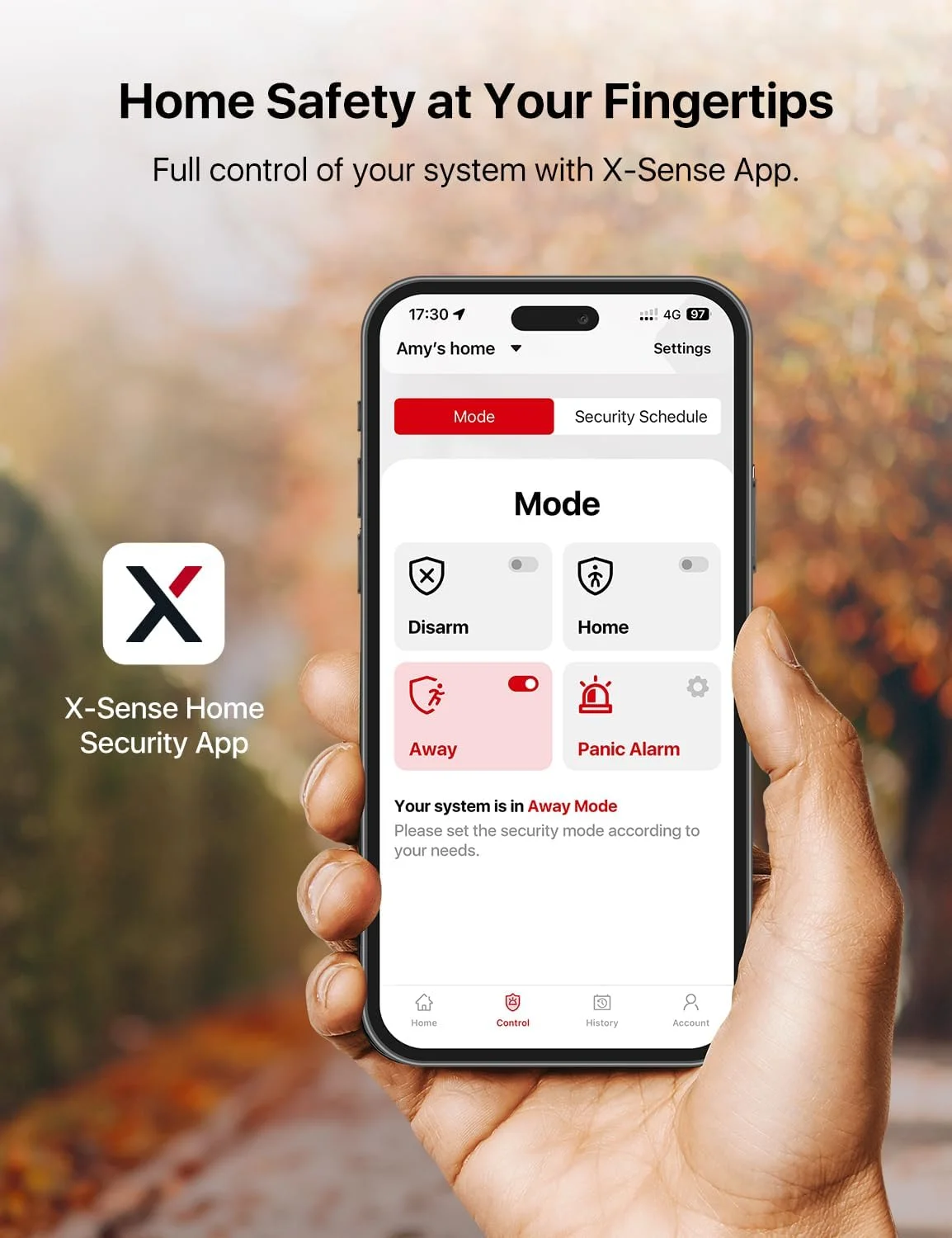 سیستم امنیتی خانه هوشمند X-Sense، مجموعه 5 تکه سیستم امنیتی بی سیم، پشتیبانی از هشدارهای برنامه تلفن همراه، سازگار با الکسا، شامل 1 ایستگاه پایه، 2 سنسور درب، 1 سنسور حرکتی، 1 صفحه کلید، AS05