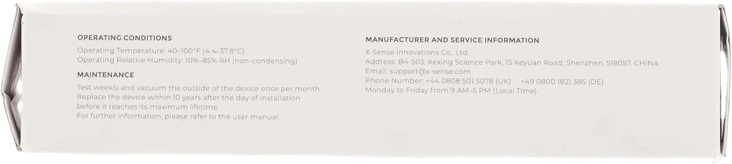 دتکتور مونوکسید کربن X-Sense با حافظه پیک، سنسور دقیق با باتری 10 ساله و نمایشگر LCD، دارای گواهینامه TÜV Rheinland مطابق با استاندارد EN 50291، مدل XC04-R
