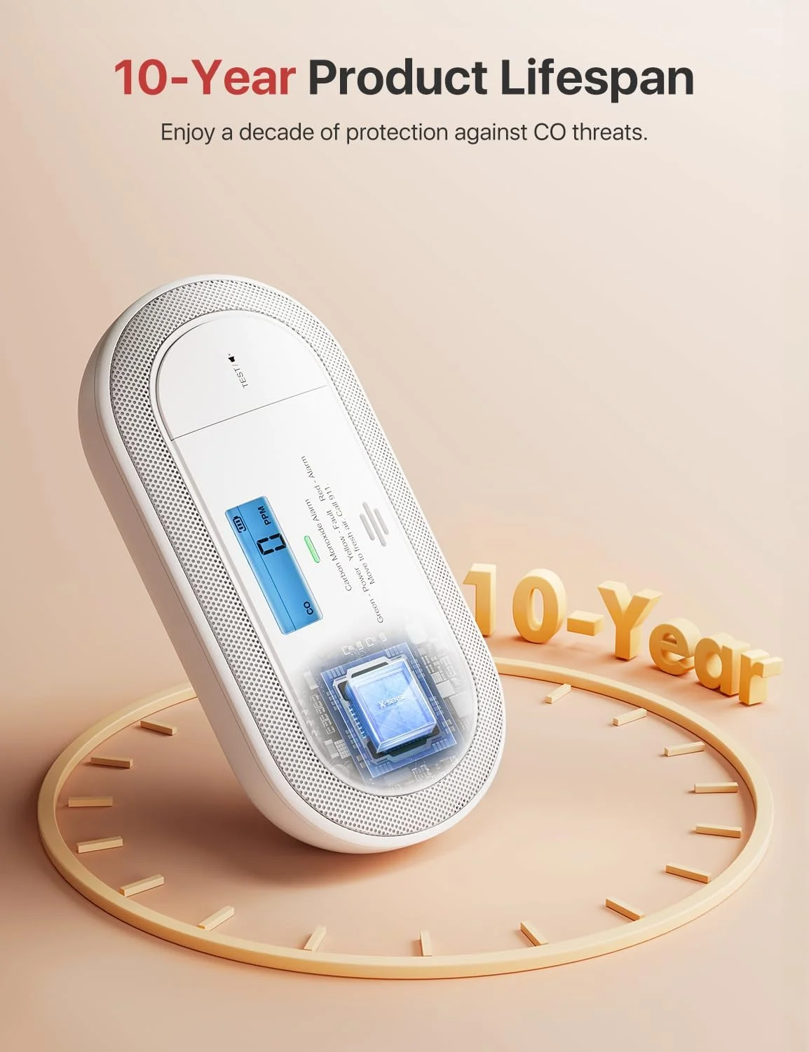 دتکتور مونوکسید کربن X-Sense مدل XC0C-SA، بسته‌ی 2 عددی