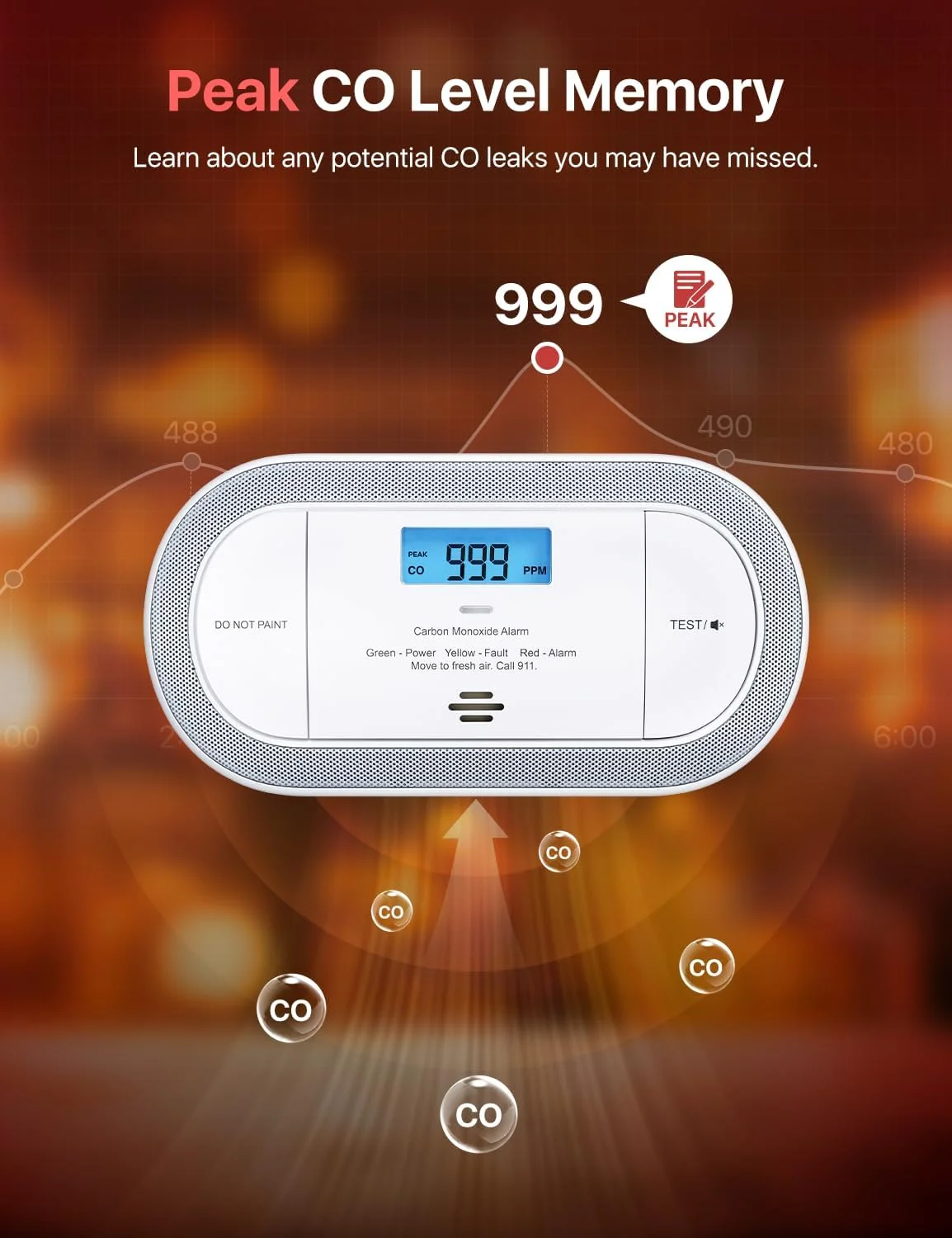 دتکتور مونوکسید کربن X-Sense مدل XC0C-SA، بسته‌ی 2 عددی