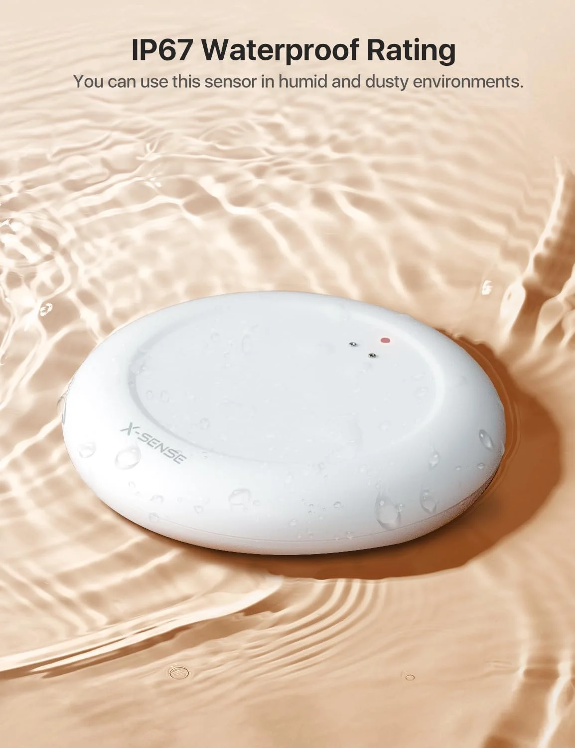 کیت تشخیص نشت آب وای فای X-Sense، آلارم حسگر هوشمند آب با هشدارهای برنامه و طراحی فوق العاده نازک، آشکارساز نشت برای زیرزمین، 4 حسگر آب و 1 ایستگاه پایه، مدل SWS0A41