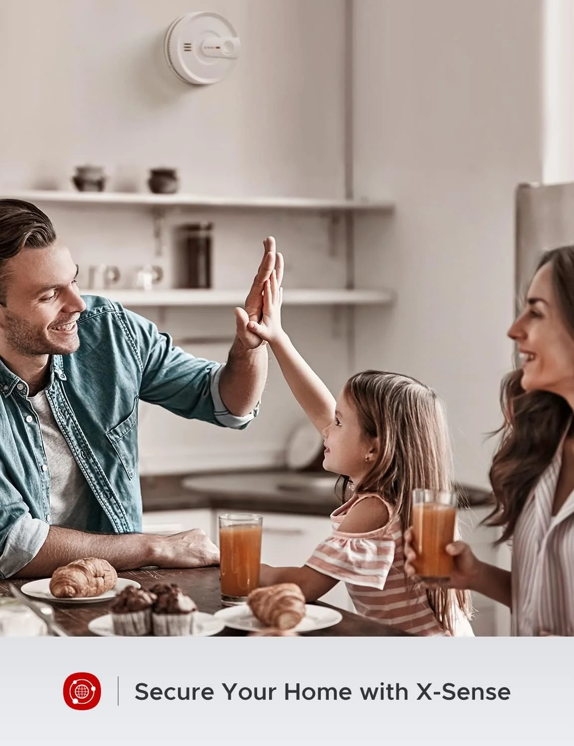 آشکارساز دود X-Sense، آلارم دود بی سیم متصل به هم با عمر باتری 10 ساله، آشکارساز دود بی سیم، SD20-W، بسته 3 عددی