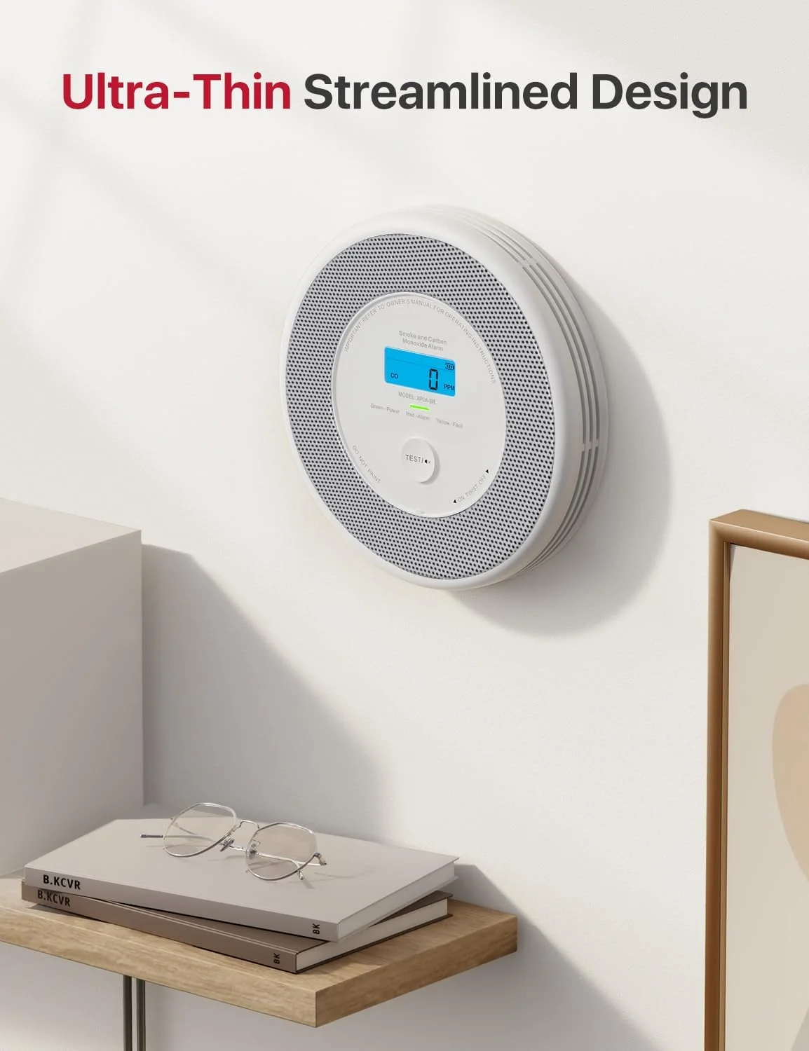 آشکارساز ترکیبی دود و مونوکسید کربن X-Sense با هشدارهای صوتی انگلیسی، آشکارساز دود برای خانه با باتری قابل تعویض، XP0A-SR، بسته 2 عددی