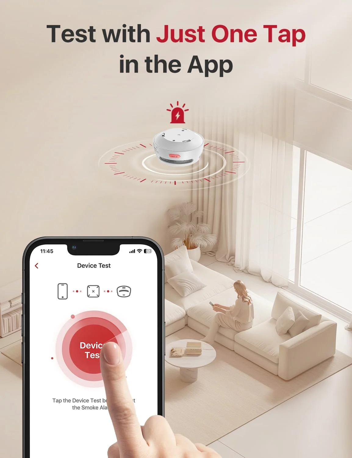 X-Sense Smart Smoke Detectors with SBS50 Base Station, Wi-Fi Smoke Alarm Compatible with X-Sense Home Security App, Wireless Interconnected Mini Fire Alarm, Model FS51