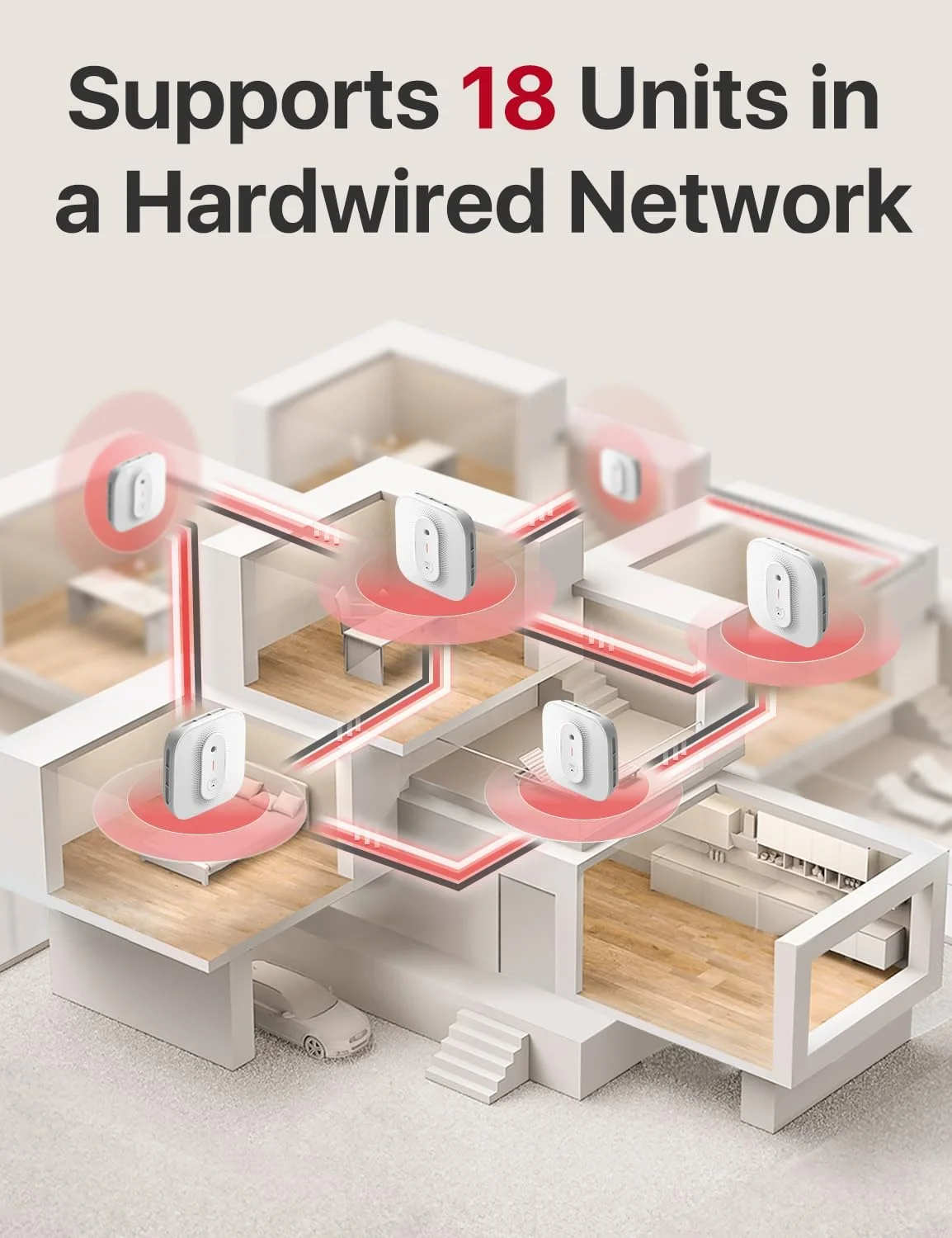 X-Sense Smoke Detector Carbon Monoxide Detector Combo Hardwired with Voice Location, Hardwired Interconnected Smoke and Carbon Monoxide Detector, Model XP02-AR, 10-Pack