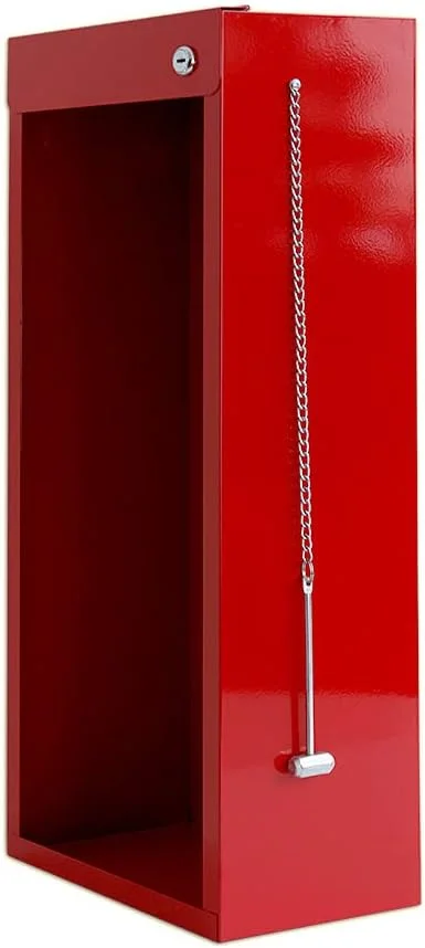 Windy City Cabinet Fire Extinguisher | Wall & Surface Mount Steel | Holds 5 Pound and 10 Pound | No Door with Break Glass Version, Red | Fire Extinguisher Not Included Windy City Cabinet Fire Extinguisher | Wall & Surface Mount Steel | Holds 5 Pound and 10 Pound | No Door with Break Glass Version, Red | Fire Extinguisher Not Included