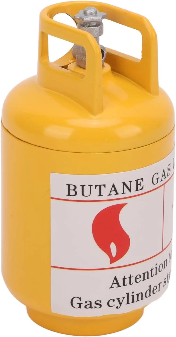 ماکت کپسول آتش نشانی شبیه سازی شده Velaurs، مقاوم در برابر خوردگی، آلیاژ روی، تزئین سبک برای ماشین آرسی 1/10، زرد