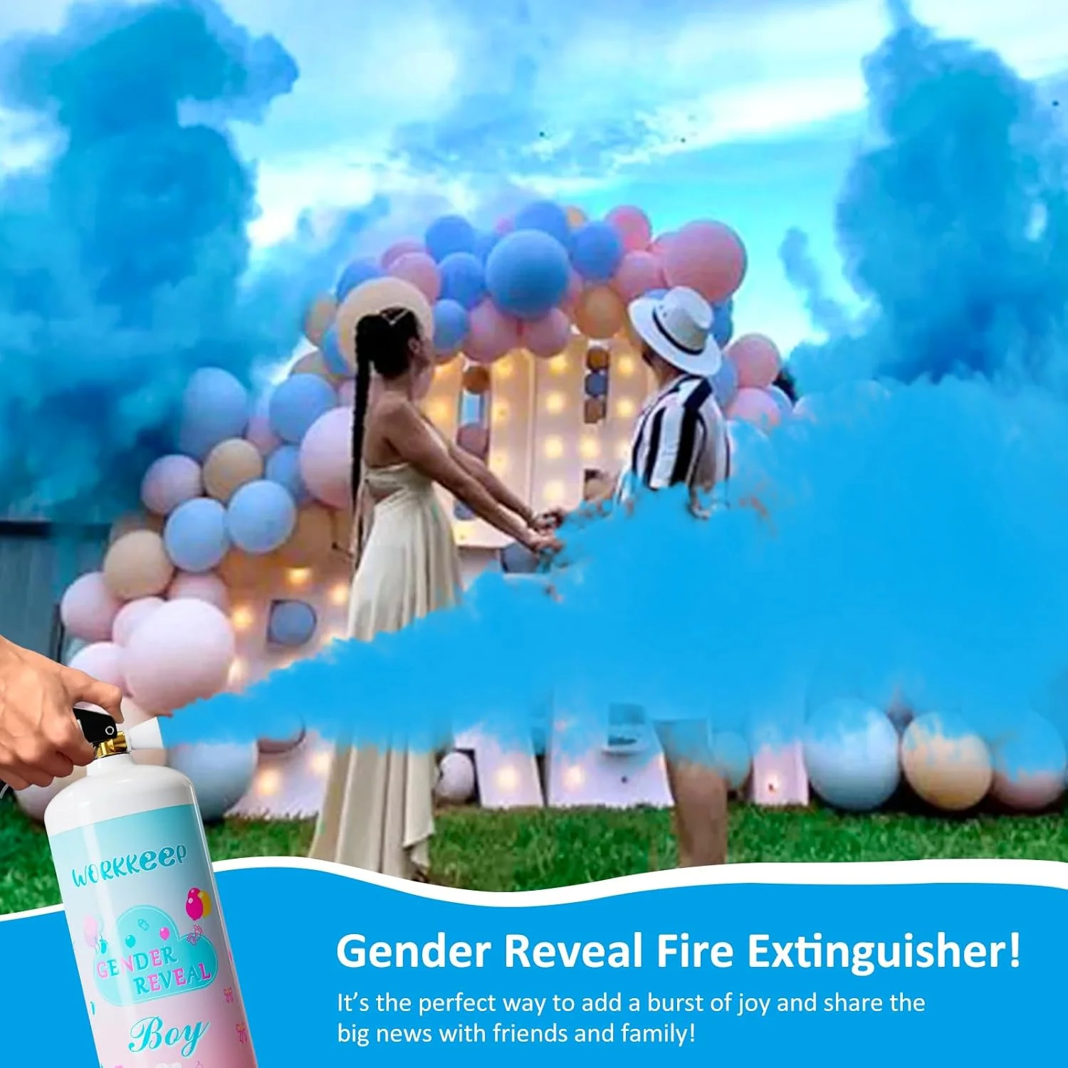 خاموش کننده غول پیکر اعلام جنسیت ورککیپ: 2 عدد بلستر آبی فقط برای نوزاد پسر با دود آبی مناسب برای تزئینات جشن تعیین جنسیت - پرتاب بیش از 20 فوت (آبی) خاموش کننده غول پیکر اعلام جنسیت ورککیپ: 2 عدد بلستر آبی فقط برای نوزاد پسر با دود آبی مناسب برای تزئینات جشن تعیین جنسیت - پرتاب بیش از 20 فوت (آبی)