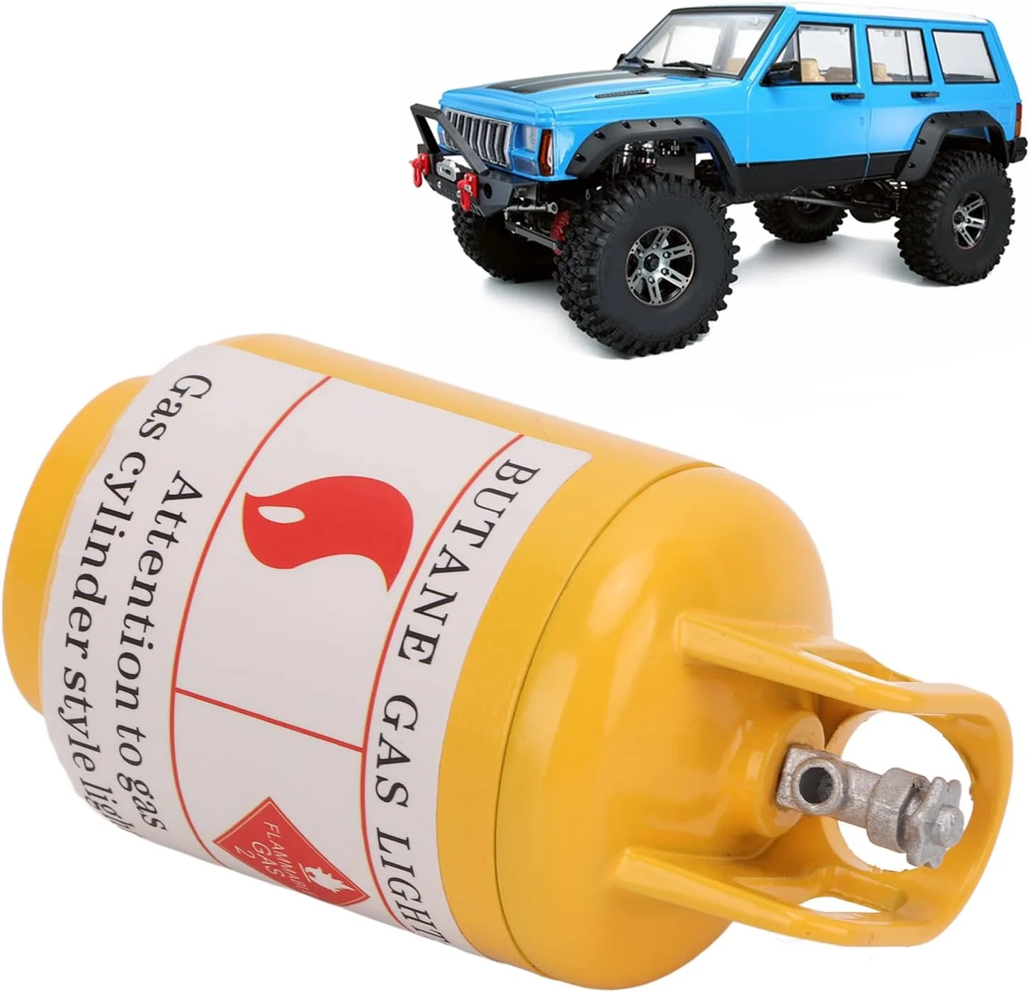 ماکت کپسول آتش نشانی شبیه سازی شده Velaurs، مقاوم در برابر خوردگی، آلیاژ روی، تزئین سبک برای ماشین آرسی 1/10، زرد