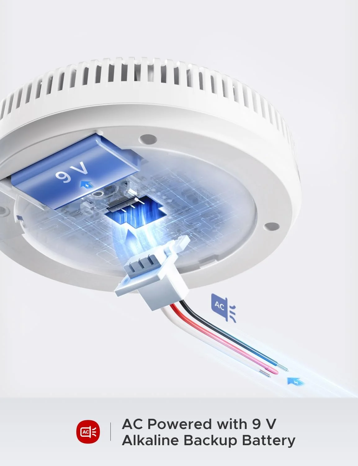 دتکتور ترکیبی دود و مونوکسید کربن سیمی X-Sense، آلارم دتکتور دود و CO سیمی متصل به هم با باتری پشتیبان قابل تعویض، XP04 (بسته 3 عددی)