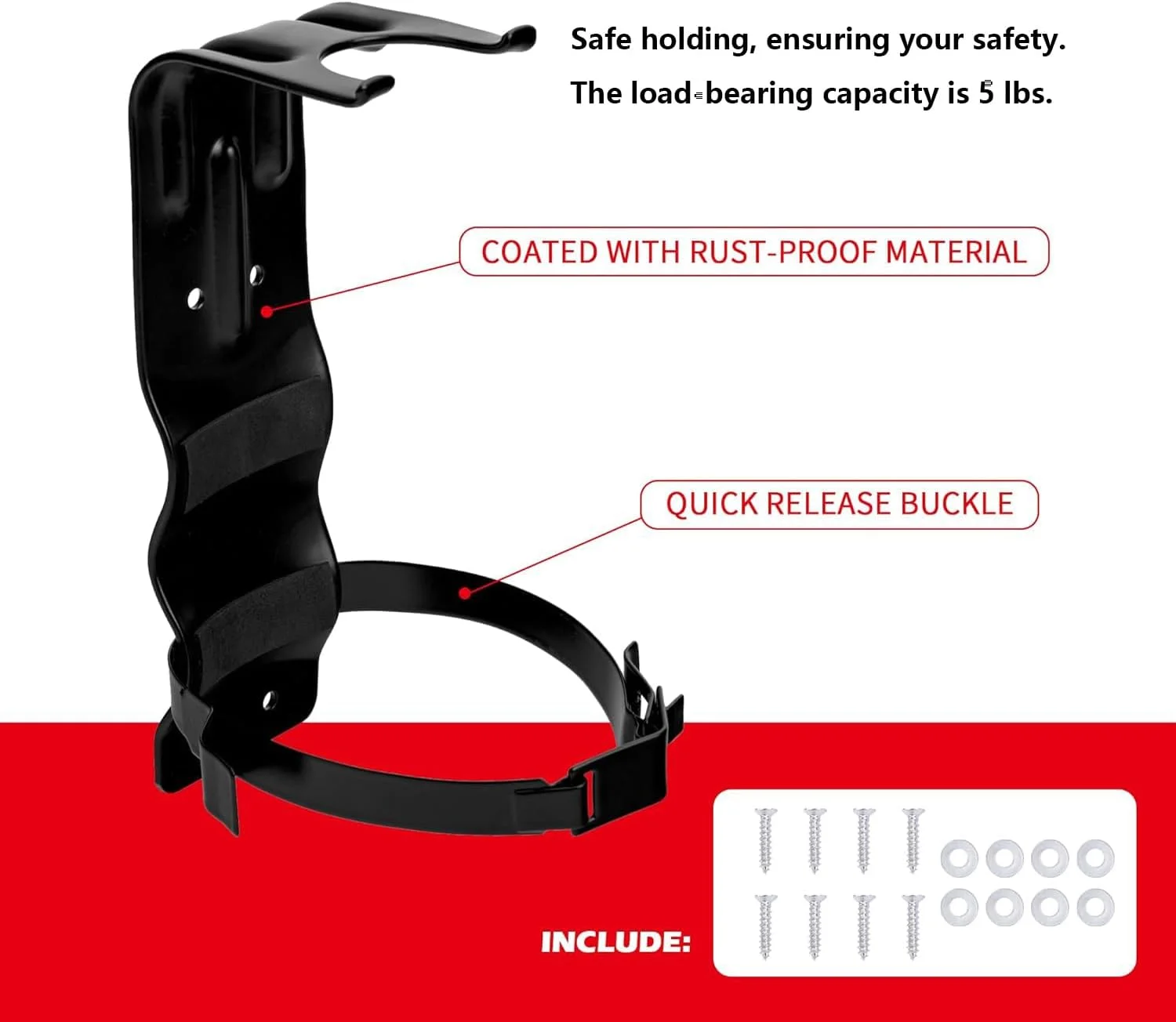 نگهدارنده کپسول آتش نشانی Watayo بسته 2 عددی - نگهدارنده دیواری کپسول آتش نشانی 5 پوندی - نگهدارنده فلزی سنگین کپسول آتش نشانی برای خانه، ماشین، RV، کامیون، کپسول های آتش نشانی کوچک نگهدارنده کپسول آتش نشانی Watayo بسته 2 عددی - نگهدارنده دیواری کپسول آتش نشانی 5 پوندی - نگهدارنده فلزی سنگین کپسول آتش نشانی برای خانه، ماشین، RV، کامیون، کپسول های آتش نشانی کوچک