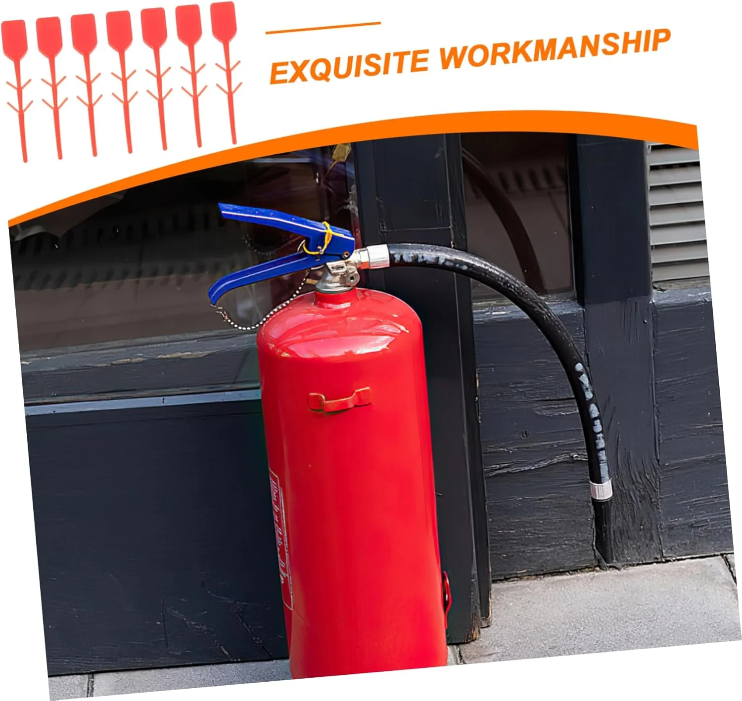 قفل آتش نشانی WATIIFUFU، پین های کششی آتش نشانی، مهر و موم های پلاستیکی درب دروازه، لوازم جانبی پلاستیکی برای مهر و موم آتش نشانی، لوازم جانبی آتش نشانی، مهر و موم اصلی برای پین های کششی، قرمز، بسته 100 عددی