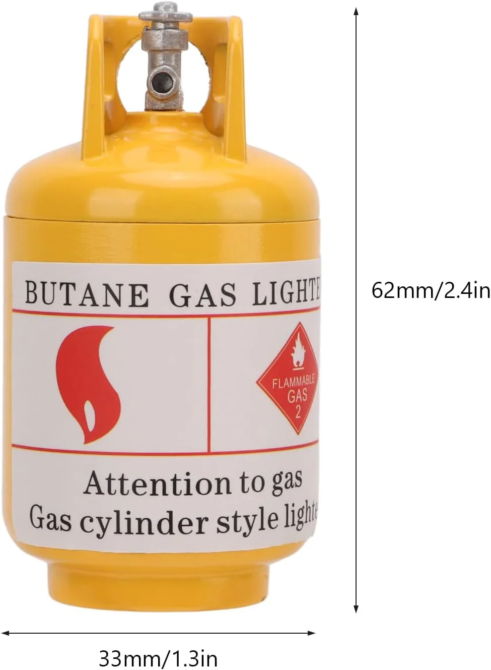 ماکت کپسول آتش نشانی شبیه سازی شده Velaurs، مقاوم در برابر خوردگی، آلیاژ روی، تزئین سبک برای ماشین آرسی 1/10، زرد