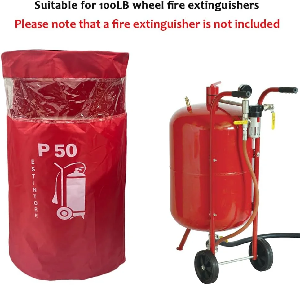 روکش کپسول آتش نشانی چرخدار - آستین محافظ ایمنی آتش نشانی سنگین برای جلوگیری از ساییدگی و خراش، 1 عدد (مناسب 50 کیلوگرمی)