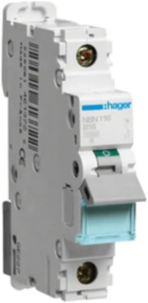 Switch 1-Pole, B-16A, 10kA, 1M - Miniature Switch 1-Pole B16A NBN116