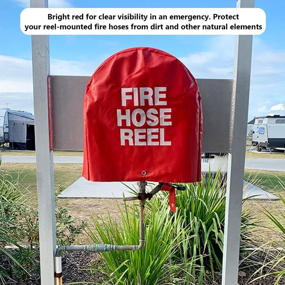 روکش قرقره شیلنگ آتش نشانی SHINETEC، محافظ سنگین در برابر ساییدگی و خراشیدگی، لوازم جانبی، علامت "مسیر باز نگه داشته شود"، 62x57x23 سانتی متر، 1 عدد