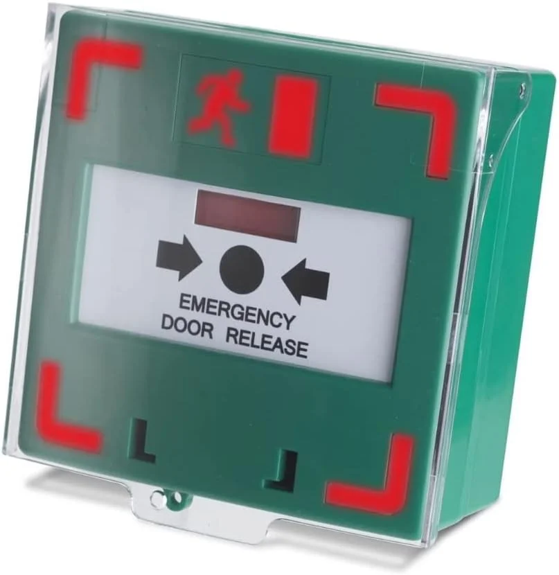 SecureMyDoor - دکمه فشاری قابل تنظیم برای خروج اضطراری قفل درب - نصب سطحی با نشانگر LED وضعیت | پلاستیک سبز SecureMyDoor - دکمه فشاری قابل تنظیم برای خروج اضطراری قفل درب - نصب سطحی با نشانگر LED وضعیت | پلاستیک سبز