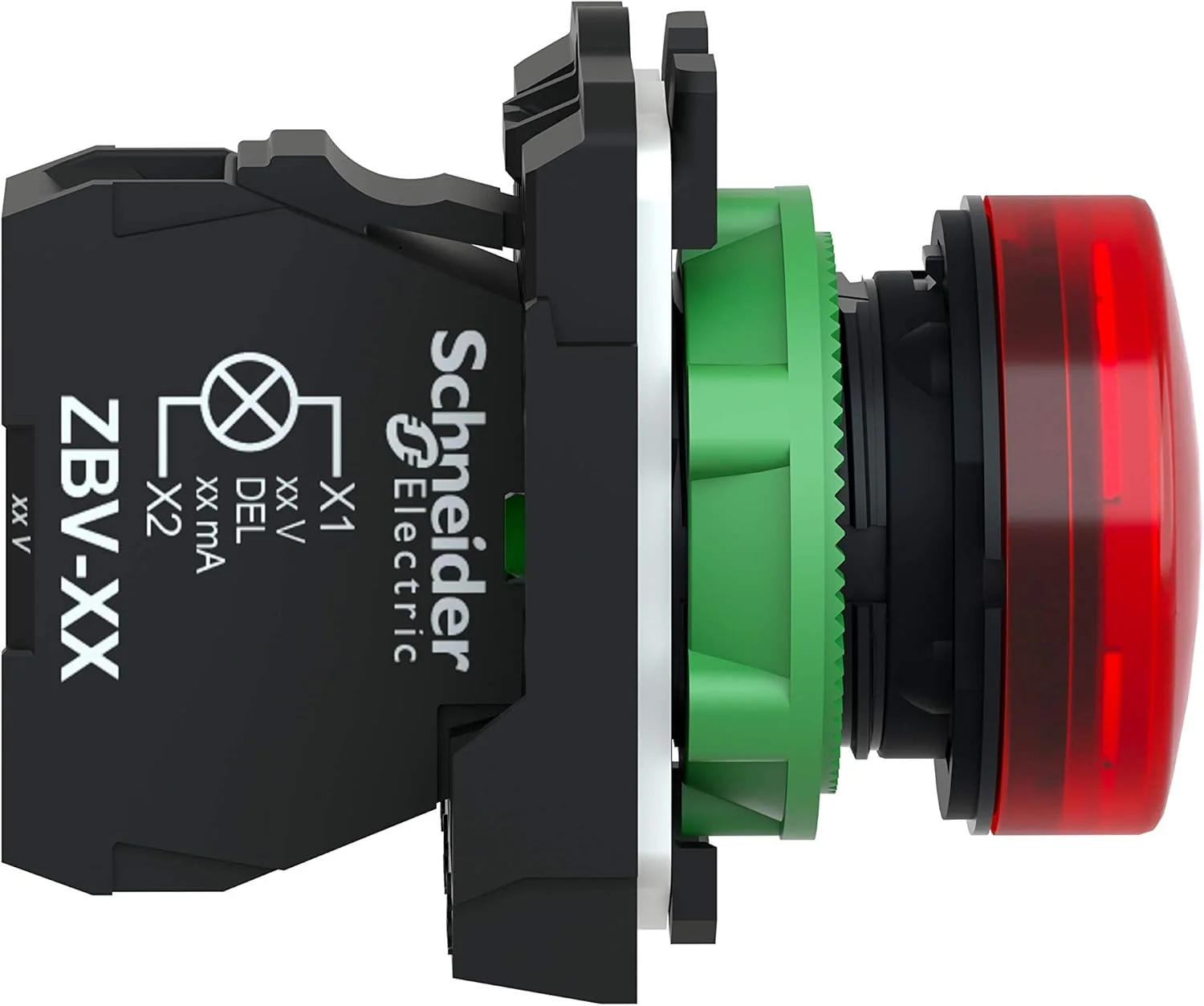 چراغ سیگنال اشنایدر الکتریک، پلاستیکی، قرمز، Ø22، لنز ساده با LED یکپارچه، 230...240 ولت AC، XB5AVM4 چراغ سیگنال اشنایدر الکتریک، پلاستیکی، قرمز، Ø22، لنز ساده با LED یکپارچه، 230...240 ولت AC، XB5AVM4