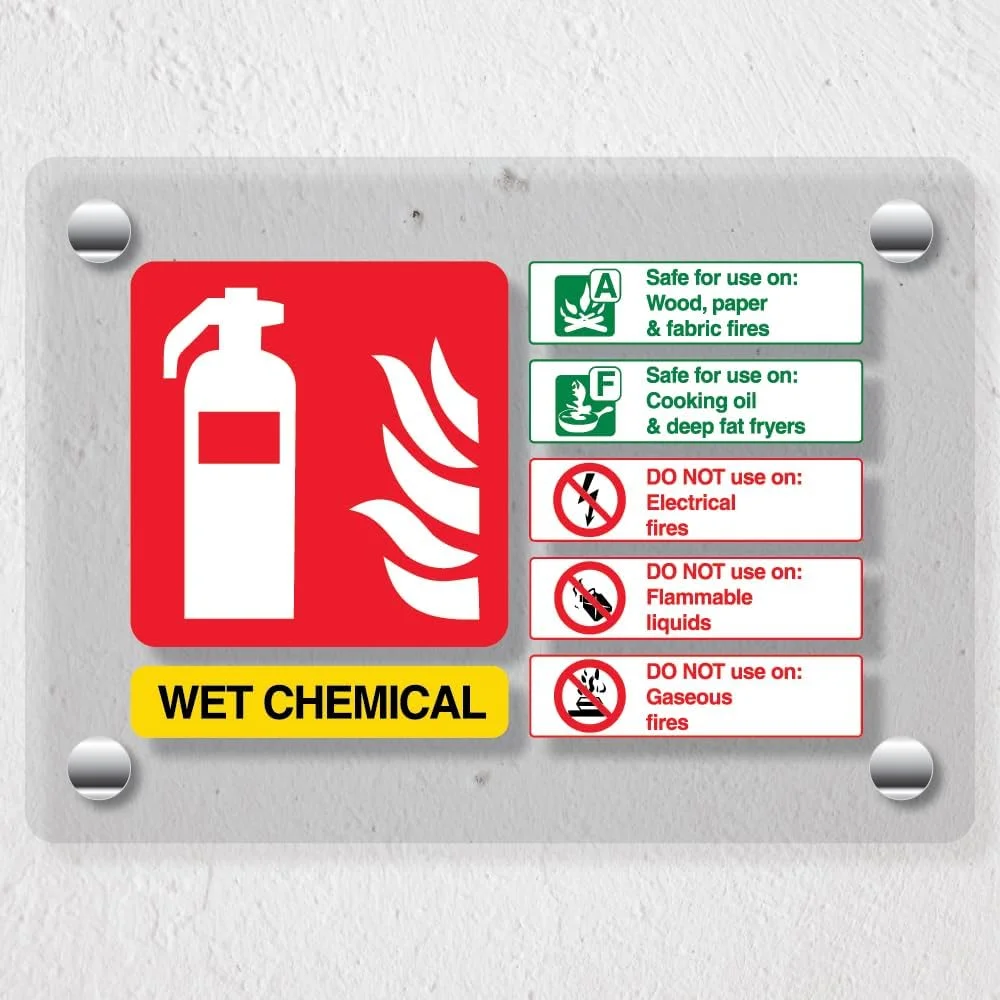 علامت ایمنی خاموش کننده آتش مواد شیمیایی مرطوب V - 150 x 100 میلی متر - پلکسی گلاس آکریلیک شفاف علامت ایمنی خاموش کننده آتش مواد شیمیایی مرطوب V - 150 x 100 میلی متر - پلکسی گلاس آکریلیک شفاف