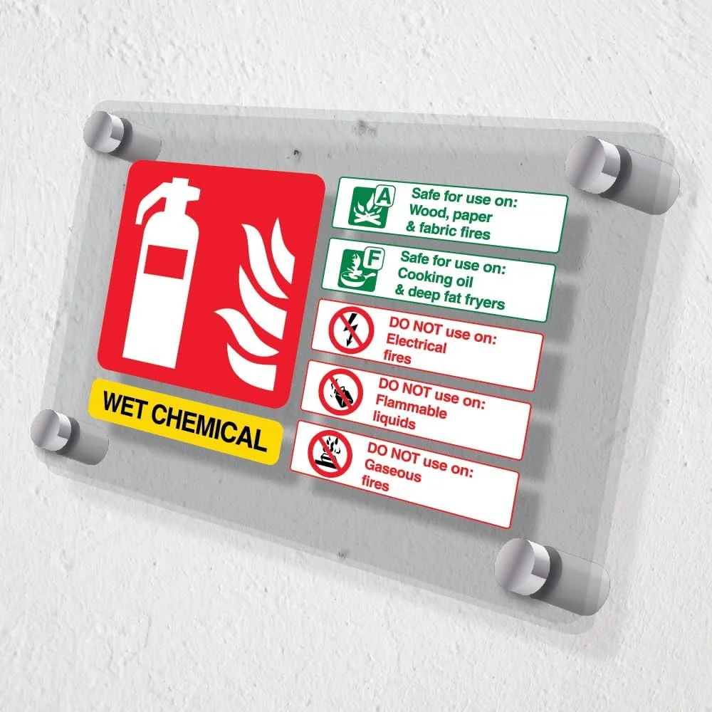 علامت ایمنی خاموش کننده آتش مواد شیمیایی مرطوب V - 150 x 100 میلی متر - پلکسی گلاس آکریلیک شفاف علامت ایمنی خاموش کننده آتش مواد شیمیایی مرطوب V - 150 x 100 میلی متر - پلکسی گلاس آکریلیک شفاف