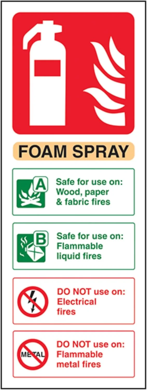 خاموش کننده آتش فوم V Safety - اسپری فوم، مناسب برای حریق های الکتریکی نیست - 75 X 200mm خاموش کننده آتش فوم V Safety - اسپری فوم، مناسب برای حریق های الکتریکی نیست - 75 X 200mm