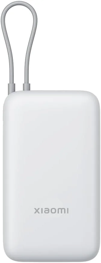 پاوربانک 20000 میلی آمپر ساعتی شیائومی 22.5 واتی (کابل یکپارچه) خاکستری روشن