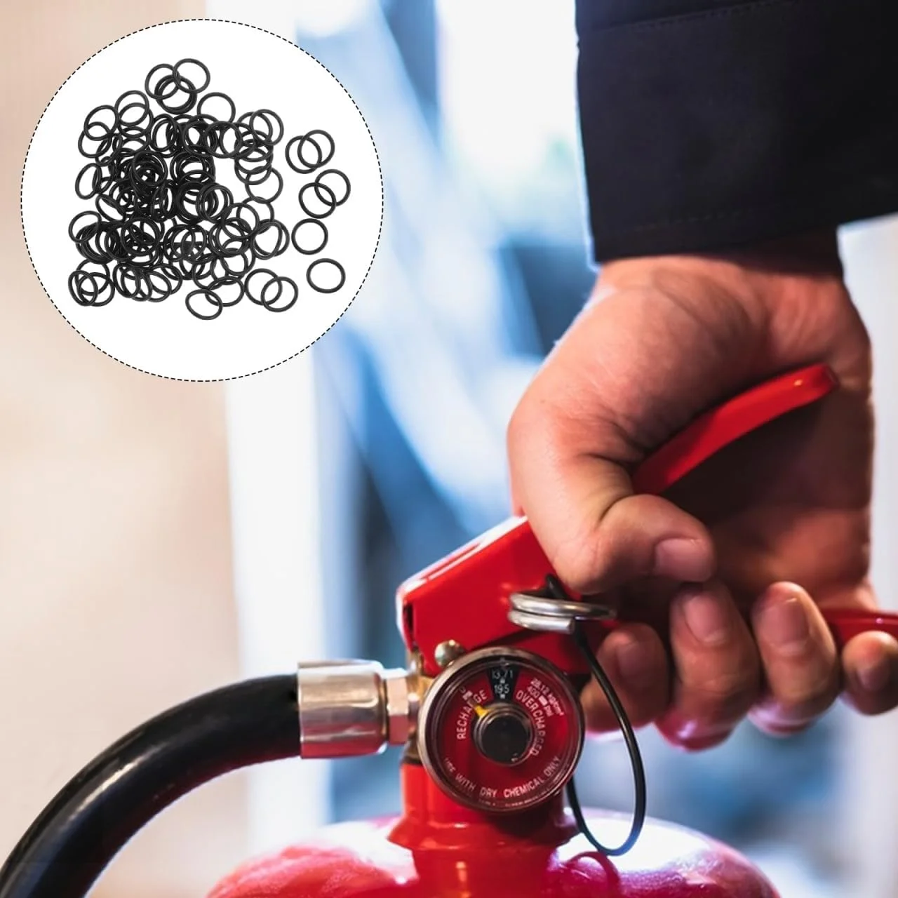 اونونا 100 عدد حلقه O شکل لاستیکی برای آتش نشانی، حلقه های لاستیکی شیر آتش نشانی، قطعات آتش نشانی
